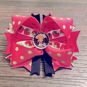 🍓Strawberry Shortcake boutique stacked hairbow
